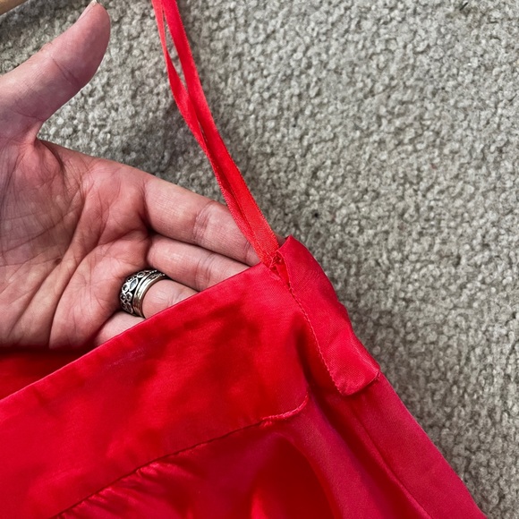 Free people Soa BHLDN collab silky dress size xs coral red color - Picture 8 of 9